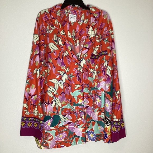 Anthropologie Other - Anthropologie Lil Sire Cheeta Flannel Pajama Top 3X